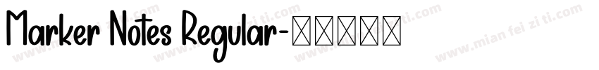 Marker Notes Regular字体转换